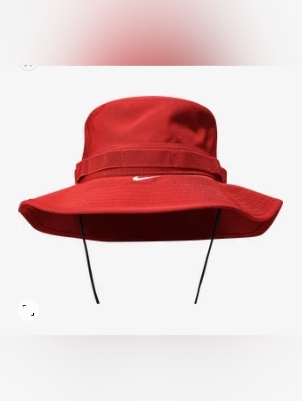 Nike Red Brim Bucket Hat with Chin Strap Unisex Size  L/ XL